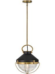 Crew 12-Inch Pendant in Heritage Brass.